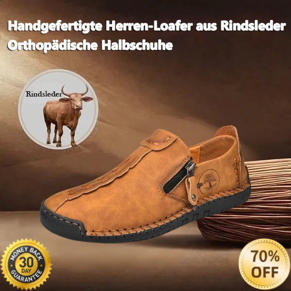 【🎉Περιορισμένης διάρκειας εκπτώσεις - 70% έκπτωση, μόνο σήμερα - Μην το χάσετε】 - Ανδρικά ορθοπεδικά παπούτσια από αυστραλιανό δέρμα μοσχαριού 👞Άνετο περπάτημα και ανακούφιση από τον πόνο✅