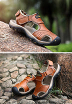 [⏰Nové plážové topánky sú dnes za polovičnú cenu po obmedzenú dobu!] Vyrobené z vysoko kvalitnej hovädzej kože, pohodlné a priedušné, zmierňujú únavu nôh. Najlepšie topánky na leto