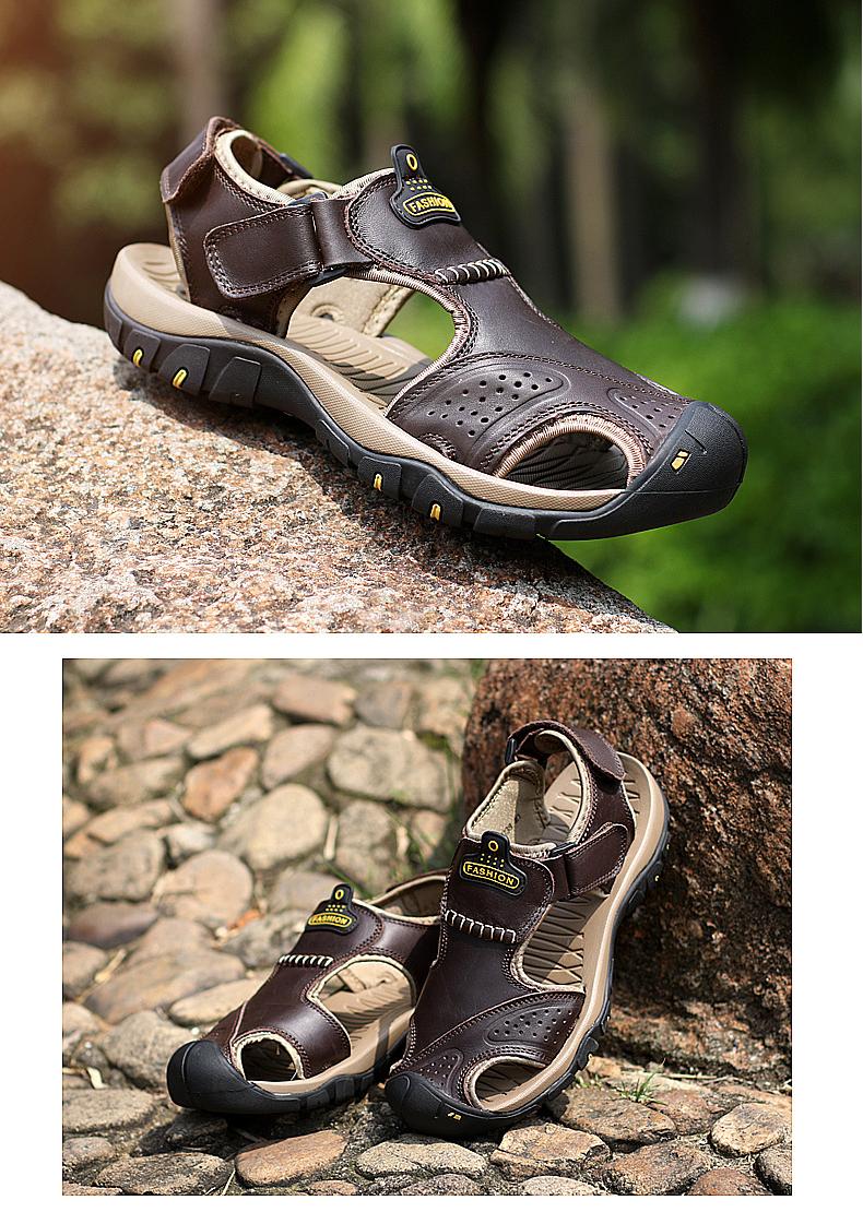 [⏰Nové plážové topánky sú dnes za polovičnú cenu po obmedzenú dobu!] Vyrobené z vysoko kvalitnej hovädzej kože, pohodlné a priedušné, zmierňujú únavu nôh. Najlepšie topánky na leto