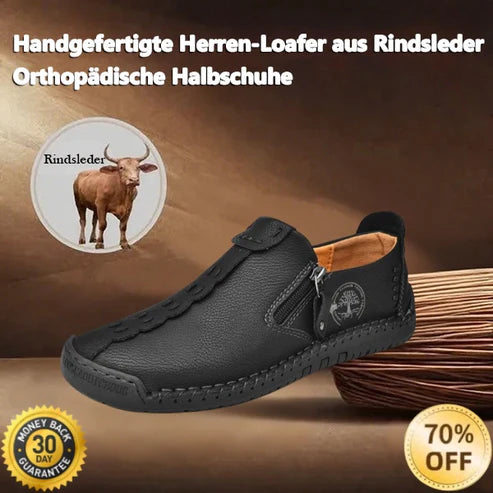【🎉Περιορισμένης διάρκειας εκπτώσεις - 70% έκπτωση, μόνο σήμερα - Μην το χάσετε】 - Ανδρικά ορθοπεδικά παπούτσια από αυστραλιανό δέρμα μοσχαριού 👞Άνετο περπάτημα και ανακούφιση από τον πόνο✅