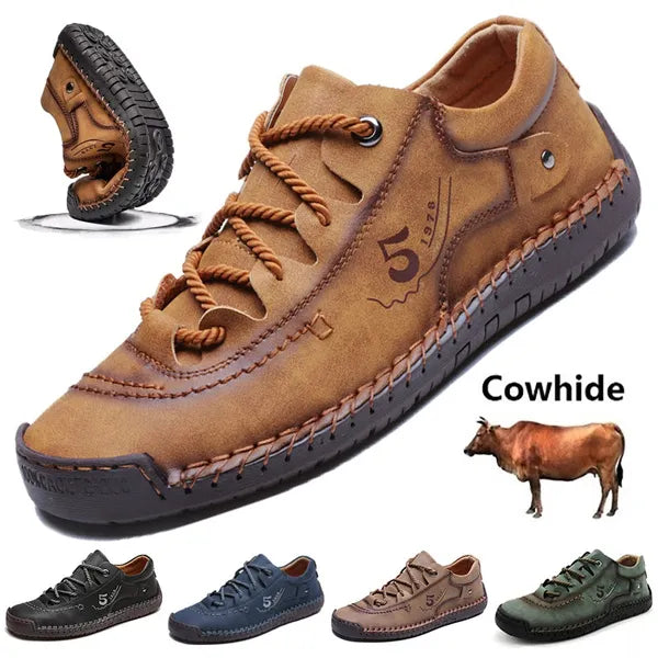 🎉Περιορισμένης διάρκειας εκπτώσεις - 50% έκπτωση, μόνο σήμερα - Μην το χάσετε✅ - Ανδρικά ορθοπεδικά παπούτσια από αυστραλιανό δέρμα μοσχαριού 👞Άνετο περπάτημα και ανακούφιση από τον πόνο✅