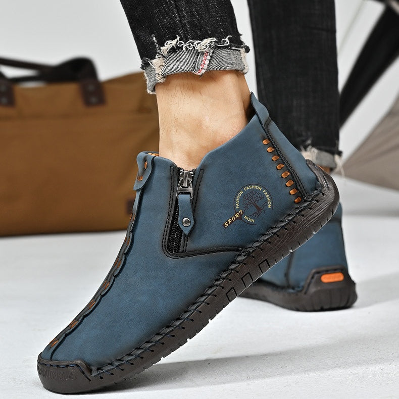 [🎁Σήμερα 50% έκπτωση] Εργονομικά σχεδιασμένες μπότες - δέρμα υψηλής ποιότητας + ραμμένες στο χέρι + slip-on 👞