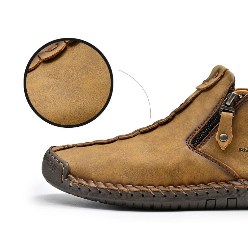 [🎁Σήμερα 50% έκπτωση] Εργονομικά σχεδιασμένες μπότες - δέρμα υψηλής ποιότητας + ραμμένες στο χέρι + slip-on 👞