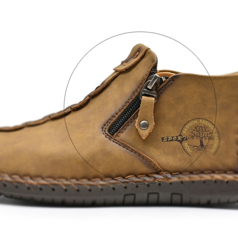 [🎁Σήμερα 50% έκπτωση] Εργονομικά σχεδιασμένες μπότες - δέρμα υψηλής ποιότητας + ραμμένες στο χέρι + slip-on 👞