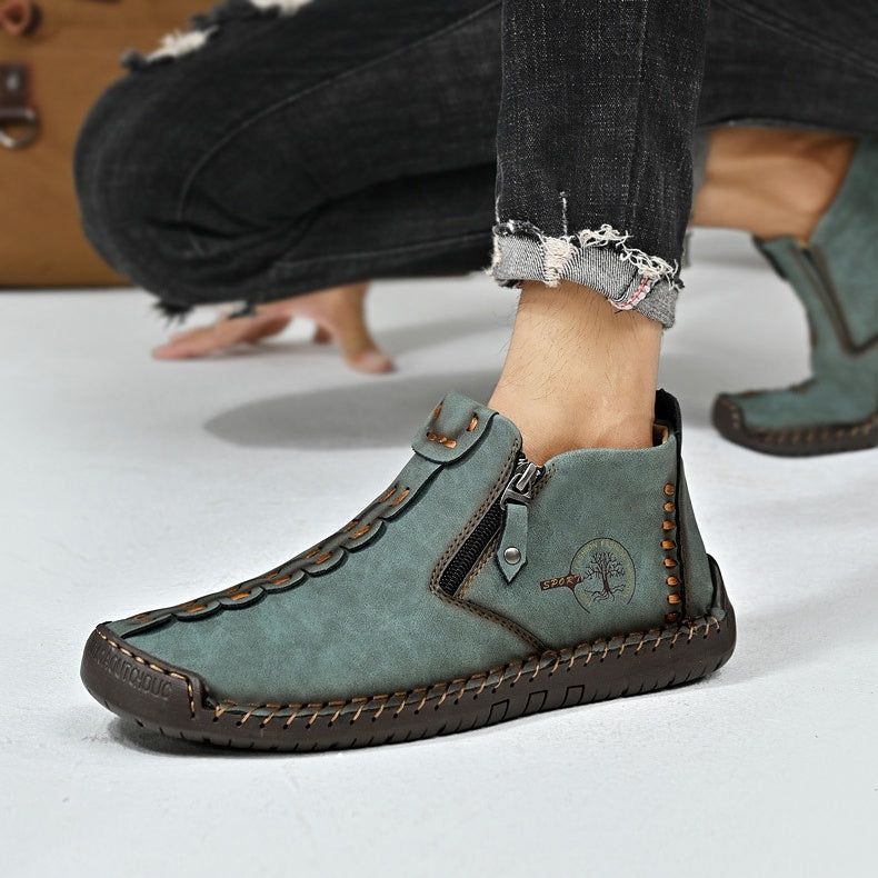 [🎁Σήμερα 50% έκπτωση] Εργονομικά σχεδιασμένες μπότες - δέρμα υψηλής ποιότητας + ραμμένες στο χέρι + slip-on 👞