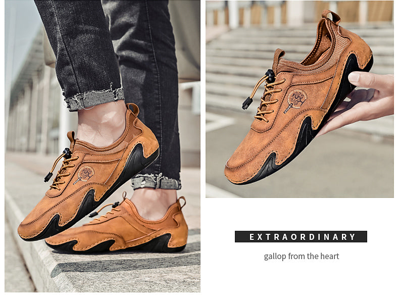 [🔥60% έκπτωση για περιορισμένο χρονικό διάστημα, μην το χάσετε🔥] Κομψά και άνετα χειροποίητα ιταλικά δερμάτινα παπούτσια ✅στήριξη καμάρας, ευκολότερο περπάτημα